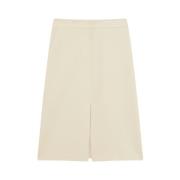 Midi Rok Onder de Knie Patrizia Pepe , Beige , Dames