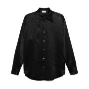 Zwarte Oversized Blouse met Puntkraag Filippa K , Black , Dames