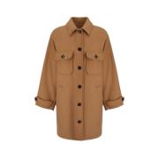 Klassieke Jas met Contrasterende Knopen Woolrich , Brown , Dames