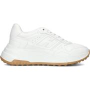 Witte lage veterschoenen voor dames Hogan , White , Dames