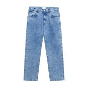 Denim jeans met iconische details Amish , Blue , Heren