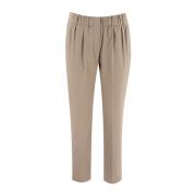 Vloeibare en Verfijnde Regular Fit Broek Brunello Cucinelli , Beige , ...