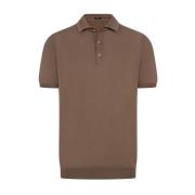 Zachte Egyptische katoenen poloshirt Kiton , Brown , Heren