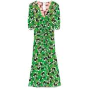 Omkeerbare Groene Jurk met Sluithem Diane Von Furstenberg , Green , Da...