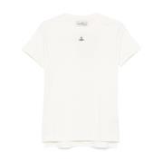 Witte Orb Logo T-shirts en Polo's Vivienne Westwood , White , Dames