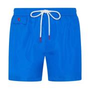 Blauwe Polyester Swim Boxer Shorts Kiton , Blue , Heren