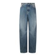 Lichtblauwe Tapered Denim Jeans Maison Margiela , Blue , Heren