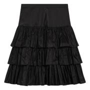 Uitlopende Rok in Trendy Stijl Valentino Garavani , Black , Dames