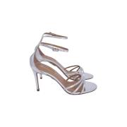 Pre-owned Leather sandals Aquazzura Pre-owned , Gray , Dames