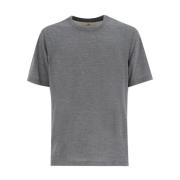 Zijden Katoenen T-shirt Comfortabele Pasvorm Brunello Cucinelli , Gray...