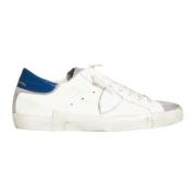 Paris Wit Leren Blauwe Inzet Sneakers Philippe Model , White , Heren