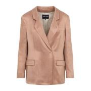 Rood Klei Blazer Giorgio Armani , Pink , Dames