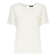 Zijden Top met Geborduurd Logo Etro , Beige , Dames