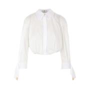 Witte Shirt Camicia LS Elisabetta Franchi , White , Dames