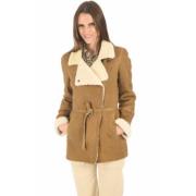 Merinillo Camel Shearling Jas La Canadienne , Brown , Dames