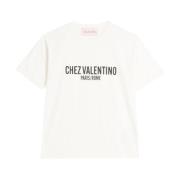 Bedrukt Ronde Hals T-shirt Wit Valentino , White , Heren