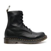 Zwarte Schoenen met Contraststiksels en Veters Dr. Martens , Black , D...