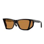 Stijlvolle zonnebril met gele lenzen Persol , Black , Unisex