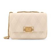 Diamantgestikte leren schoudertas Valentino Garavani , Beige , Dames