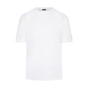 Witte Katoenen Crew Neck T-Shirt Kiton , White , Dames