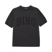 Bedrukt Katoenen T-shirt Anine Bing , Black , Dames