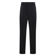 Wollen broek met zakken Ami Paris , Black , Heren