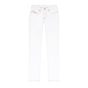 Witte Slim Fit Jeans Diesel , White , Heren