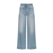 Blauwe Denim Jeans Victoria Beckham , Blue , Dames