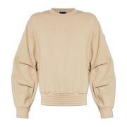 Sweatshirt met logo Moncler , Beige , Dames