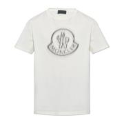 T-shirt met print Moncler , Beige , Heren