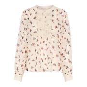 Bloesemblouse met ruchedetails Part Two , Beige , Dames