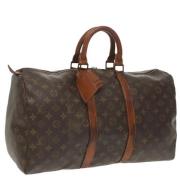 Pre-owned Canvas handbags Louis Vuitton Vintage , Brown , Dames