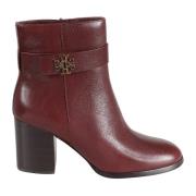 Donker Karmijn Enkellaarzen Elegante Stijl Tory Burch , Red , Dames