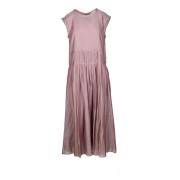 Elegante Katoenen Zijden Jurk Max Mara , Purple , Dames