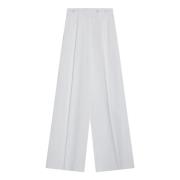 Geplooide katoenen broek Givenchy , White , Dames