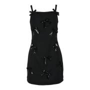 Damesjurk van Polyester Msgm , Black , Dames