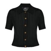 Gestreepte top Versace , Black , Dames