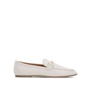 Witte Amandel Teen Platte Zoolschoenen Tod's , White , Dames