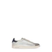 Grijze Leren Sneakers met Logodetails Dsquared2 , Gray , Heren