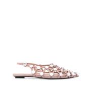 Lichtroze Elastische Slingback Schoenen The Attico , Pink , Dames