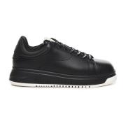 Zwarte Sneakers met Logodetails Emporio Armani , Black , Heren