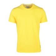 Katoen Elastaan T-shirt Bikkembergs , Yellow , Heren