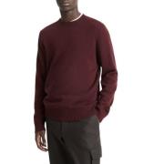 Wol-Kasjmier Crew Neck Sweater Vince , Red , Heren