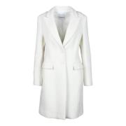 Stijlvolle wollen jas Dondup , White , Dames