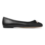 Zwarte platte schoenen met versierde strik Jimmy Choo , Black , Dames