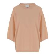 Roze Wol Kasjmier Crew Neck Sweater Allude , Pink , Dames