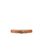 Monogram-gegraveerde Riem met Logogesp Roberto Cavalli , Brown , Dames