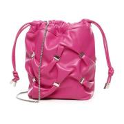 Roze Bucket Tas met Trekkoordsluiting Salvatore Ferragamo , Pink , Dam...