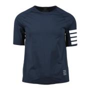 Stijlvol T-shirt met Nylon en Elastaan Thom Browne , Blue , Heren