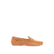 Cognac Suède Loafers voor Heren Tod's , Brown , Heren